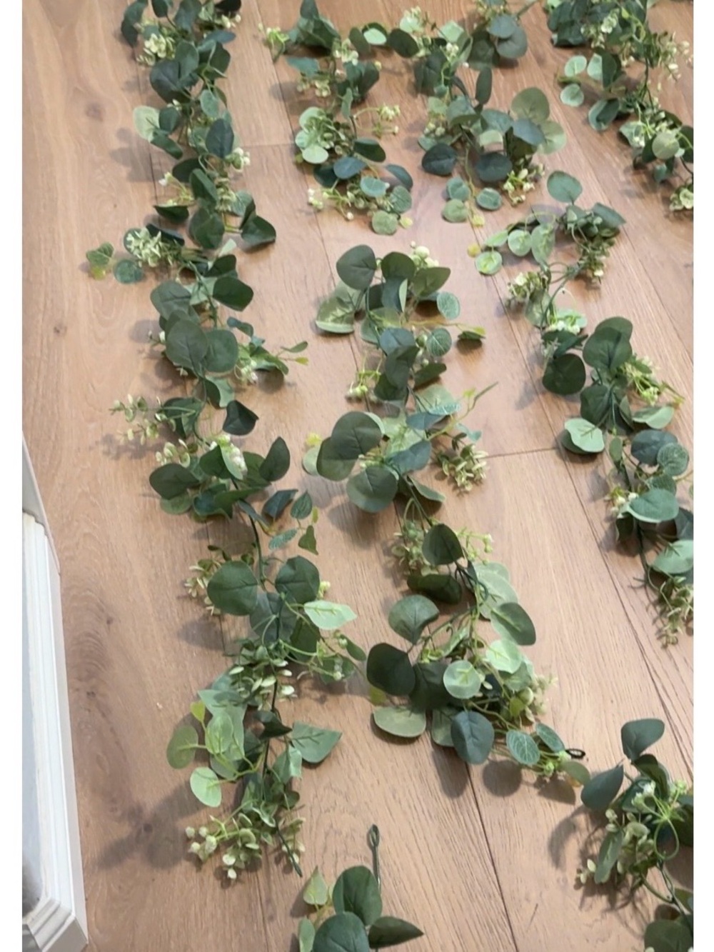 Eucalyptus and White Blossom Holiday Wreath - Home Holiday